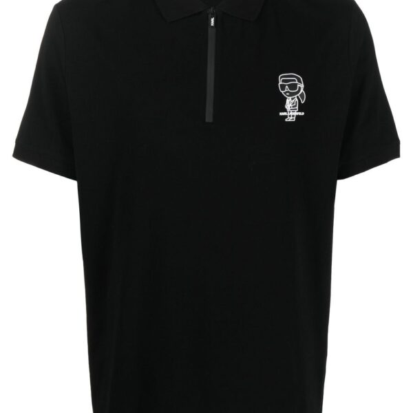 Karl Lagerfeld Ikonik Karl zipped polo shirt