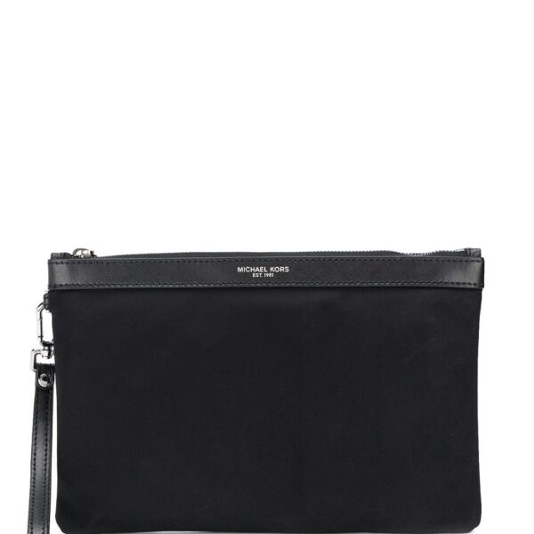 Michael Michael Kors logo-stamp leather clutch bag