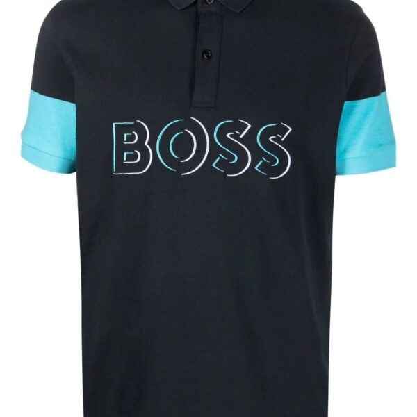 BOSS  logo-print short-sleeved polo shirt