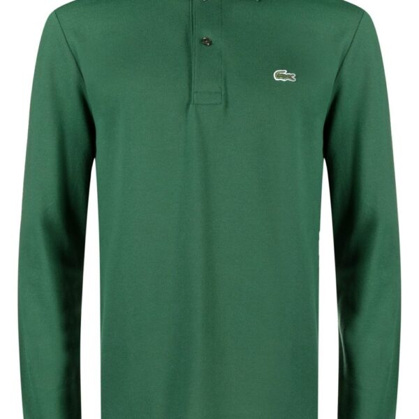 Lacoste logo-patch cotton polo shirt