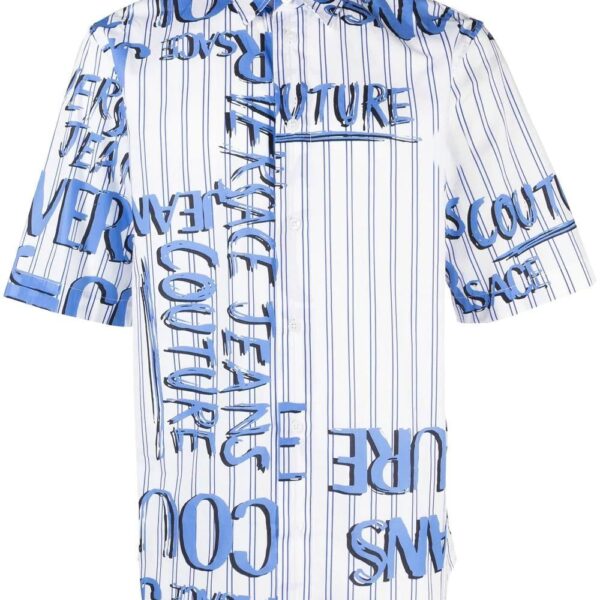 Versace Jeans Couture  logo-print striped shirt
