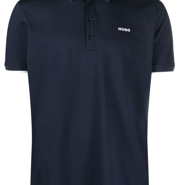 HUGO chest logo-print polo shirt