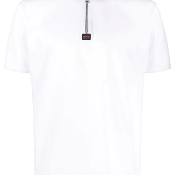 BOSS  logo-patch detail polo shirt