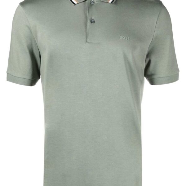 BOSS  logo-print short-sleeved polo shirt