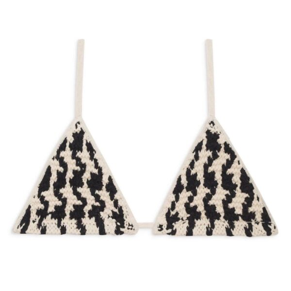 ANINE BING  Omar houndstooth bra
