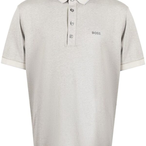 BOSS  logo-embossed cotton polo shirt