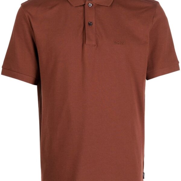 BOSS  logo-embroidered polo shirt