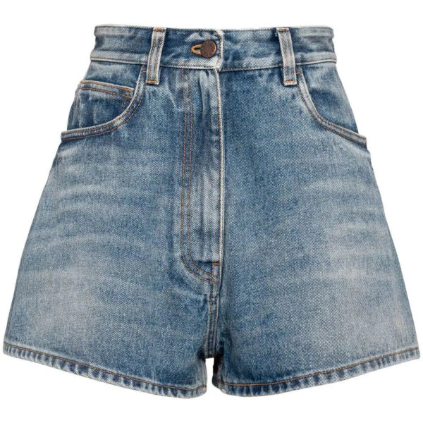 Prada  triangle-logo denim shorts