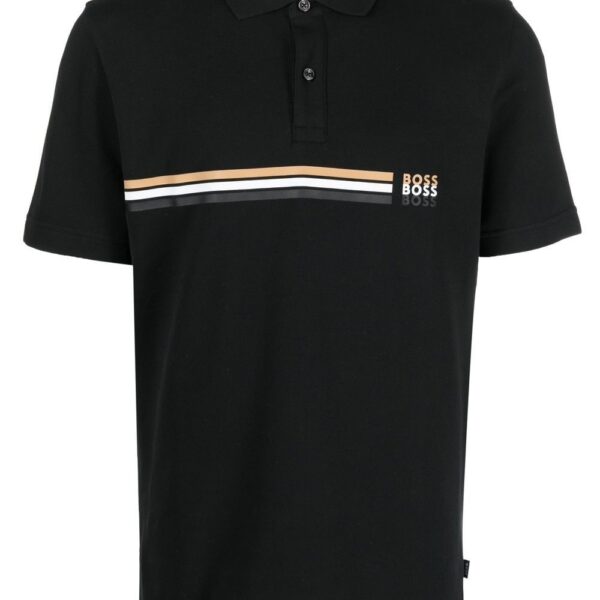 BOSS  logo-print short-sleeved polo shirt