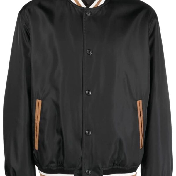 Versace  stripe-detail bomber jacket