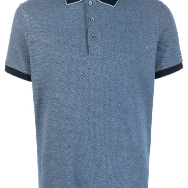 Tommy Hilfiger logo-patch cotton polo shirt