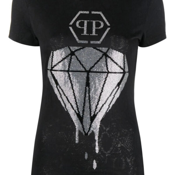 Philipp Plein  diamond rhinestone-embellished T-shirt