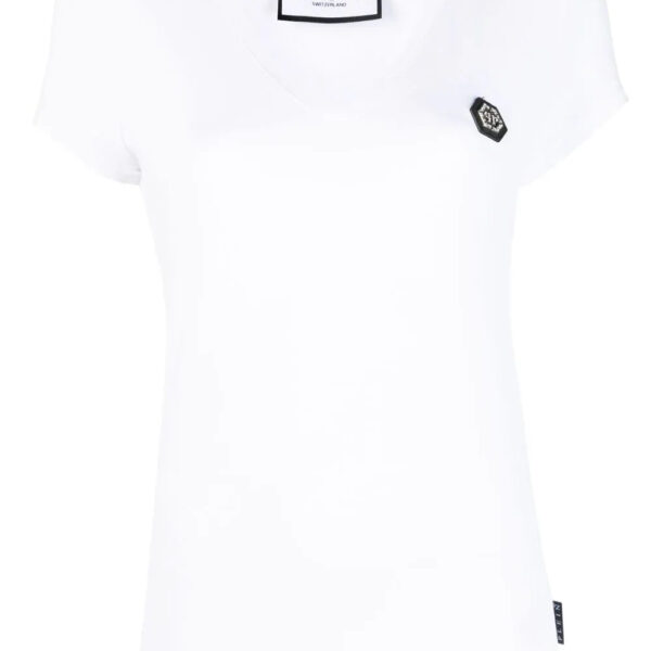 Philipp Plein  logo-patch V-neck T-shirt