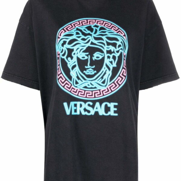 Versace  Medusa-appliqué cotton T-shirt