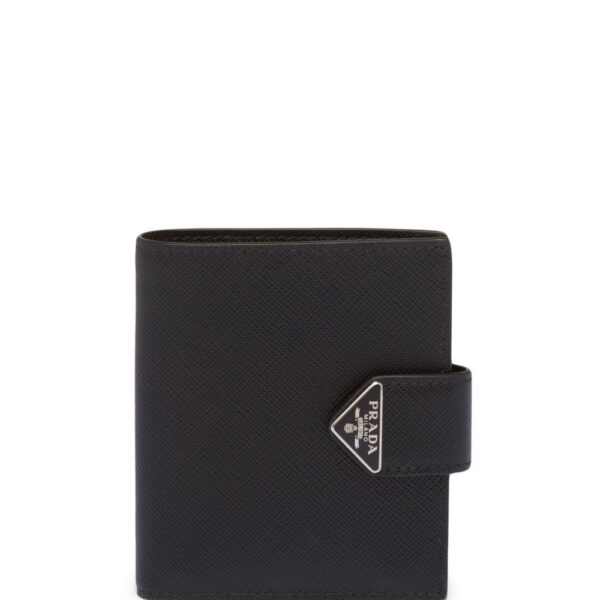 Prada saffiano logo-plaque wallet