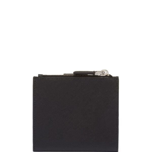 Prada saffiano logo-plaque wallet