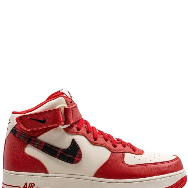 Nike  Air Force 1 Mid ’07 LX “Plaid Cream Red” sneakers