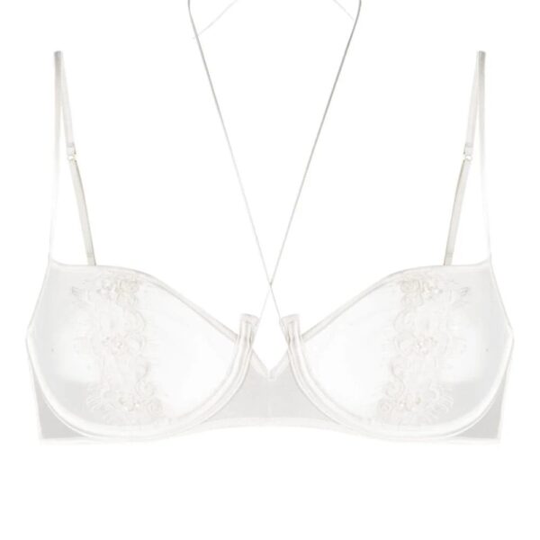 Kiki de Montparnasse  halterneck silk balconette bra