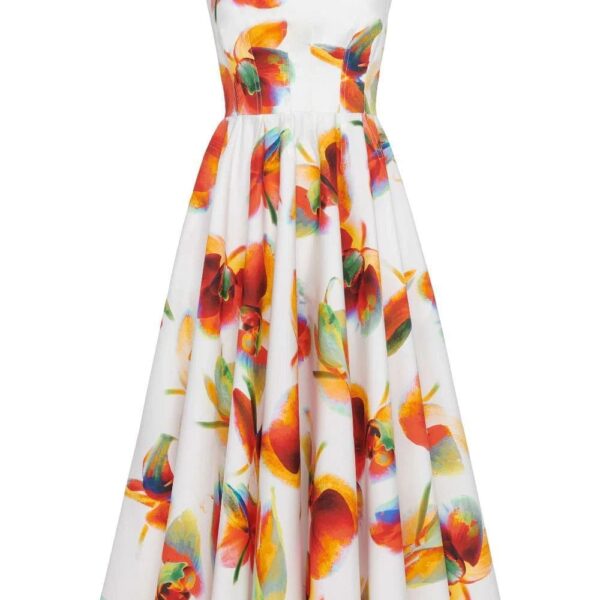 Alexander McQueen  Solarised Orchid pleated dress