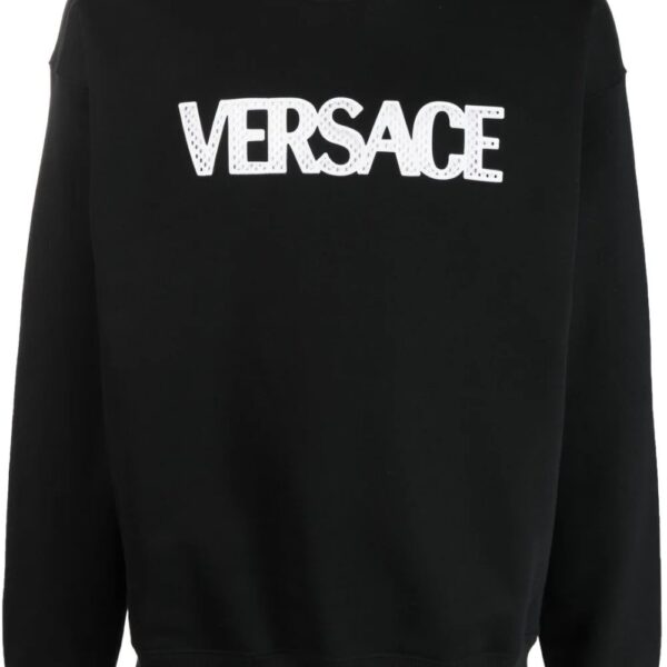 Versace  mesh logo appliqué sweatshirt