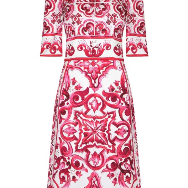 Dolce & Gabbana Majolica-print midi dress