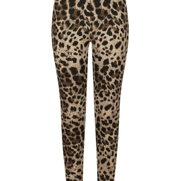 Dolce & Gabbana  logo-waistband leopard-print leggings