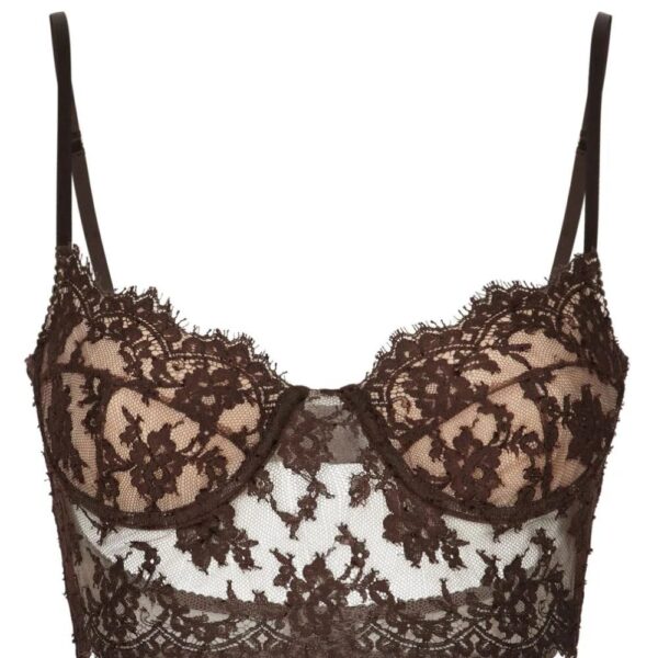 Dolce & Gabbana  floral-lace corset-style bra