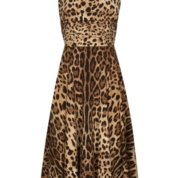 Dolce & Gabbana leopard-print midi dress