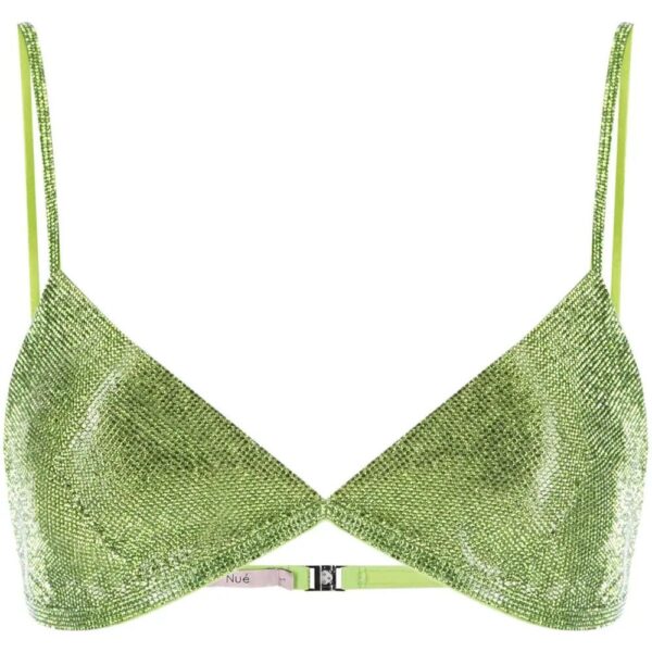 Nuè  rhinestone-embellished triangle bra top