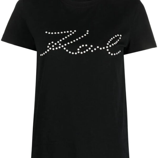 Karl Lagerfeld  logo print-embellished organic-cotton T-shirt