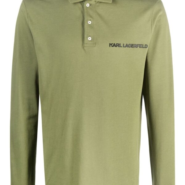 Karl Lagerfeld logo-print polo shirt