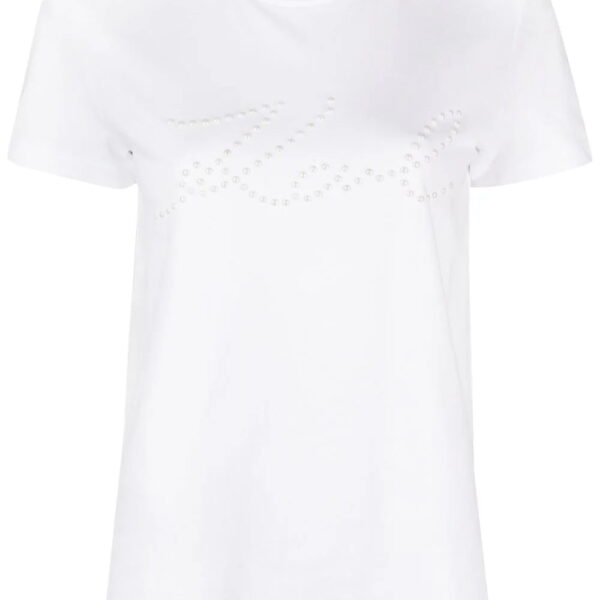 Karl Lagerfeld  logo print-embellished organic-cotton T-shirt