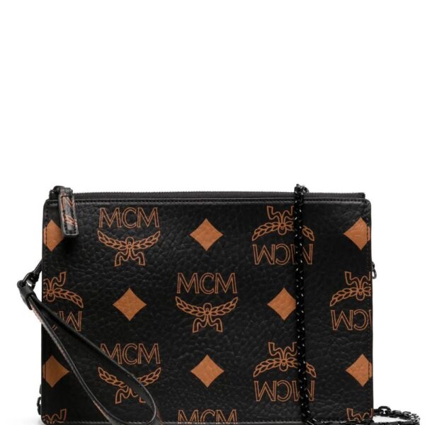 MCM  small Maxi Visetos wristlet zip pouch