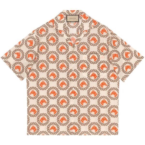 Gucci  graphic-print cotton shirt