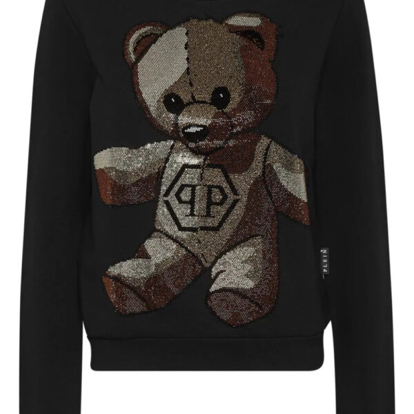 Philipp Plein  Teddy Bear crystal-embellished sweatshirt