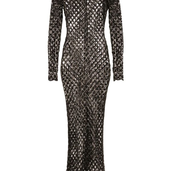 Dolce & Gabbana sequinned mesh maxi dress