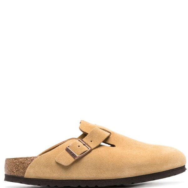 Birkenstock Boston buckled suede sandals