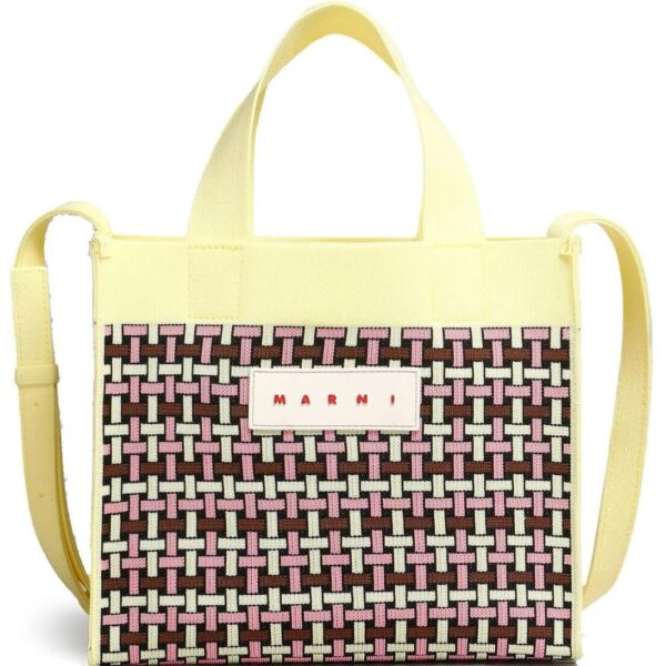 Marni  patterned-jacquard tote bag