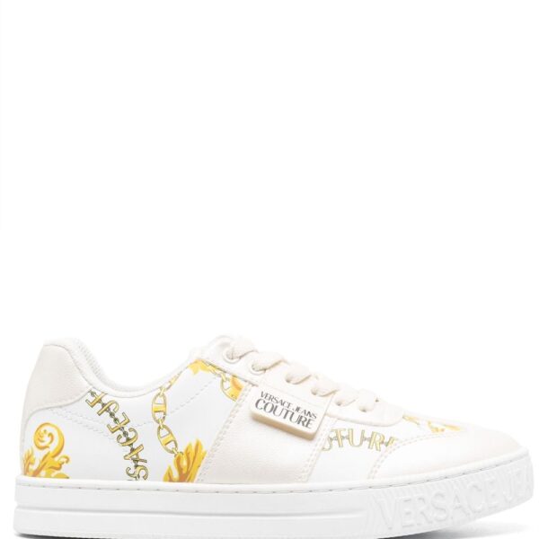 Versace Jeans Couture logo-patch round-toe sneakers