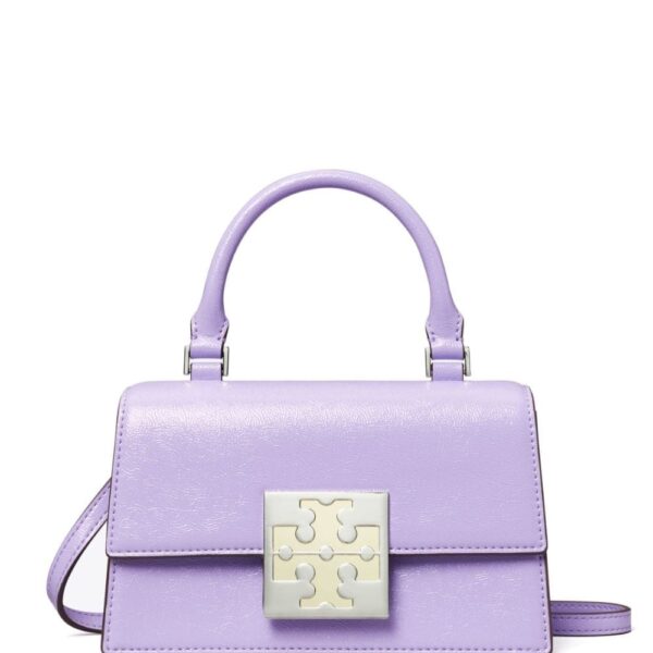 Tory Burch mini Bon Bon patent-leather tote bag