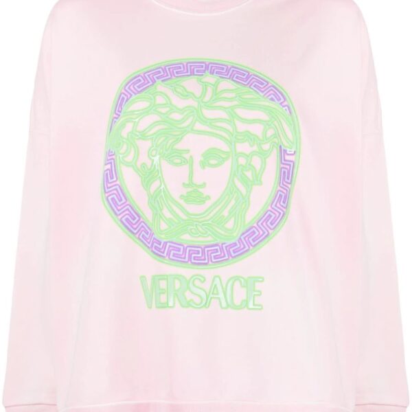 Versace  Medusa logo-appliqué cotton sweatshirt