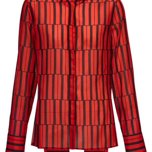 Ferragamo  stripe-print long-sleeve shirt