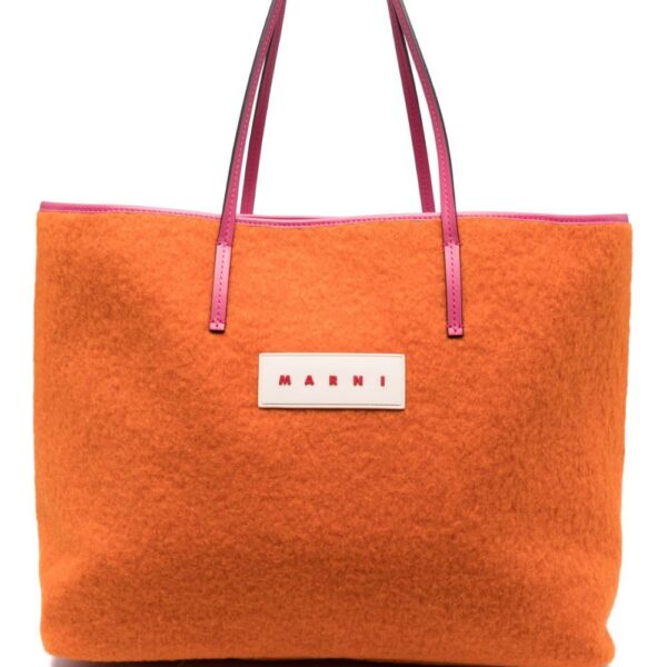Marni  logo-patch reversible tote bag