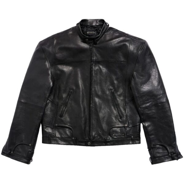 Balenciaga  boxy faux-leather jacket