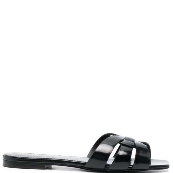 Saint Laurent Tribute leather flat sandals