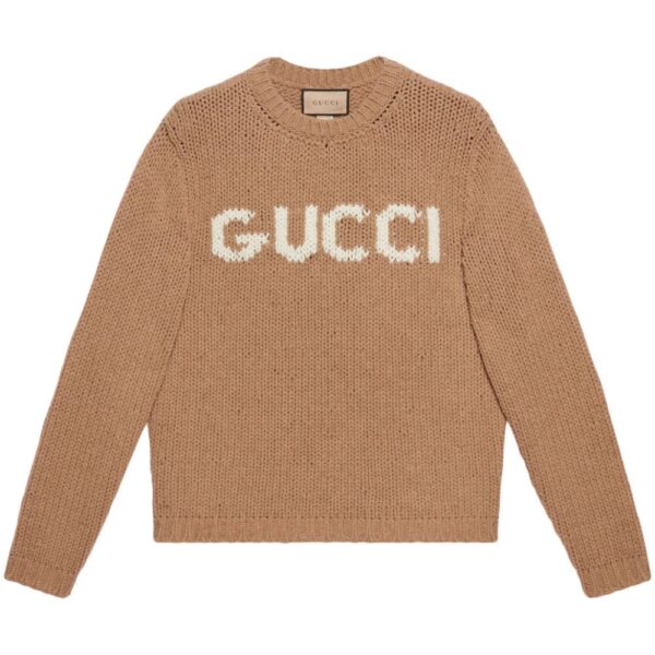Gucci  intarsia-knit logo wool jumper