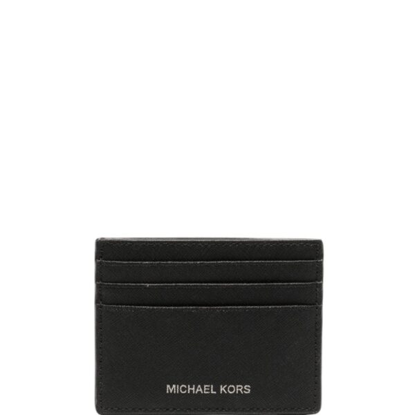 Michael Kors logo-print leather card holder