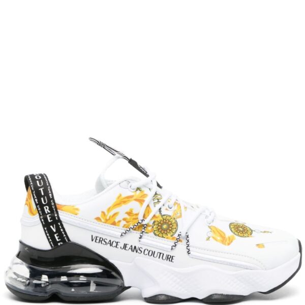 Versace Jeans Couture Chain Couture-print lace-up sneakers