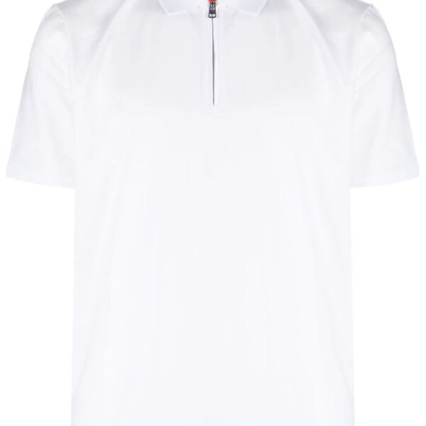 HUGO  half-zip cotton-blend polo shirt