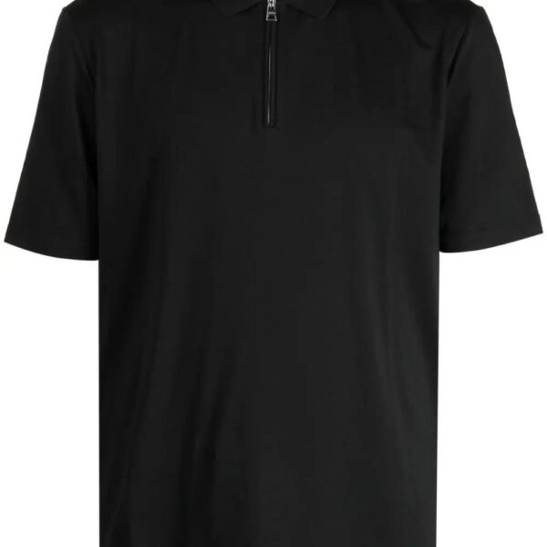 HUGO  half-zip cotton blend polo shirt